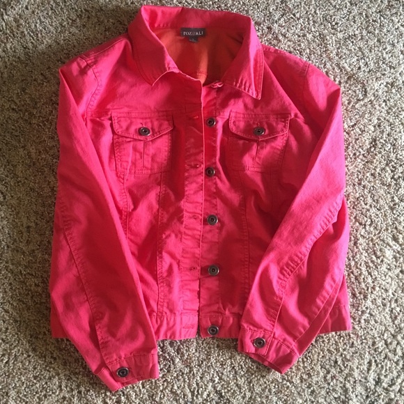 Roz&Ali pink linen jacket - Picture 1 of 3